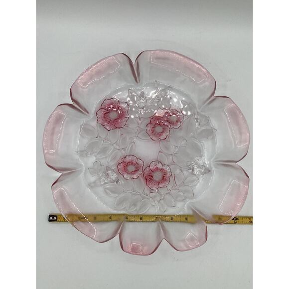 Mikasa Pink Rosella 13'' diameter Serving Bowl Elegant - Picture 4 of 5